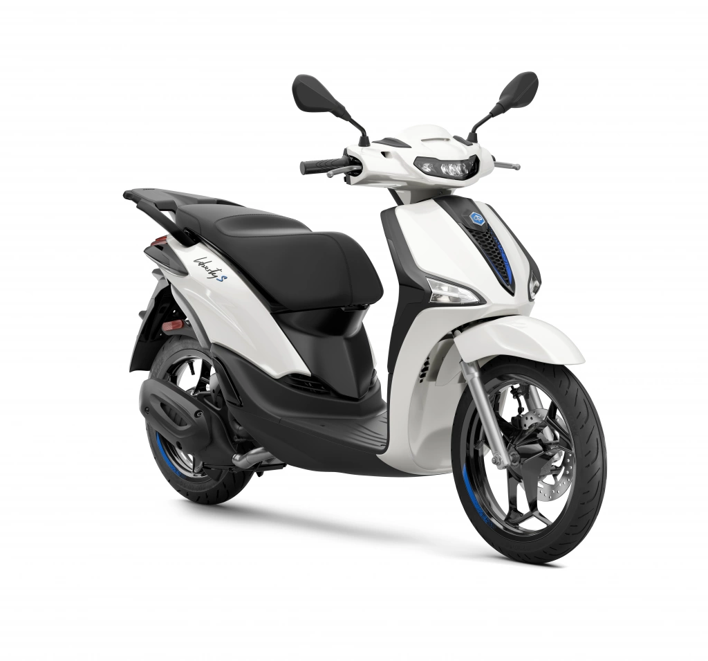 Piaggio Liberty S 125 MY2025 Weiss Luna vorne rechts